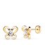 Pendientes Mariposa Oro Amarillo 18K con Circonitas